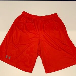 Under Armor Red Loose Athletic Shorts, L
